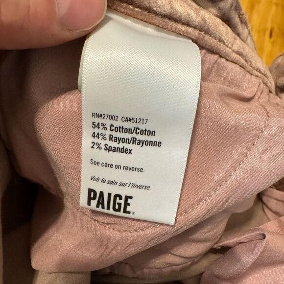 Paige Womens Cindy Straight in Warm Suede Velvet 28 Grunge Boho $219 - Picture 10 of 14